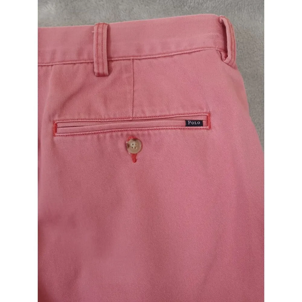 Polo Ralph Lauren Pants 38x32 Mens Chino Classic‎ Fit Straight Leg Salmon Pink
